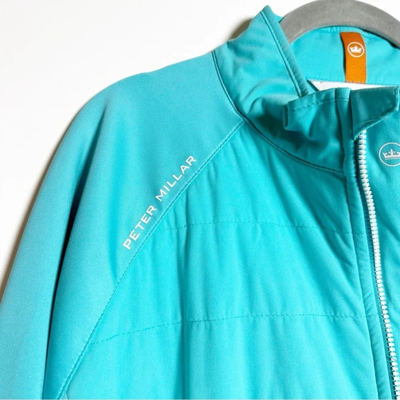 Peter Millar Womens Jacket Hyperlight Merge Teal Size Large Golf  Water Wind - Picture 3 of 12